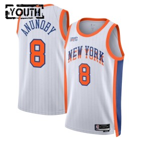 Barn New York Knicks Tröja Og Anunoby Nike 2024-25 City Edition Vit Swingman